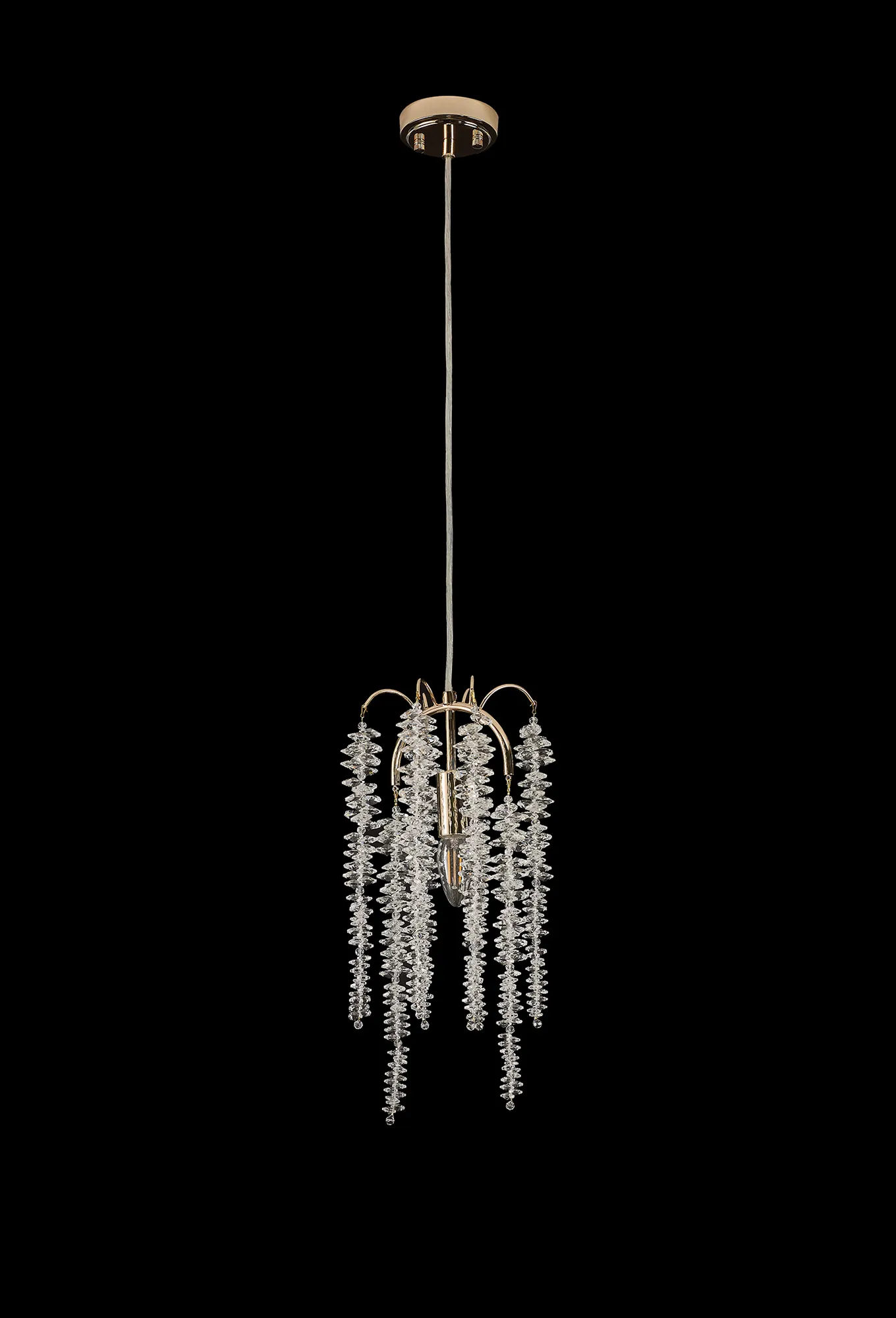 Wisteria French Gold Crystal Ceiling Lights Diyas Single Crystal Pendants Wisteria French Gold Crystal Ceiling Lights Diyas Single Crystal Pendants